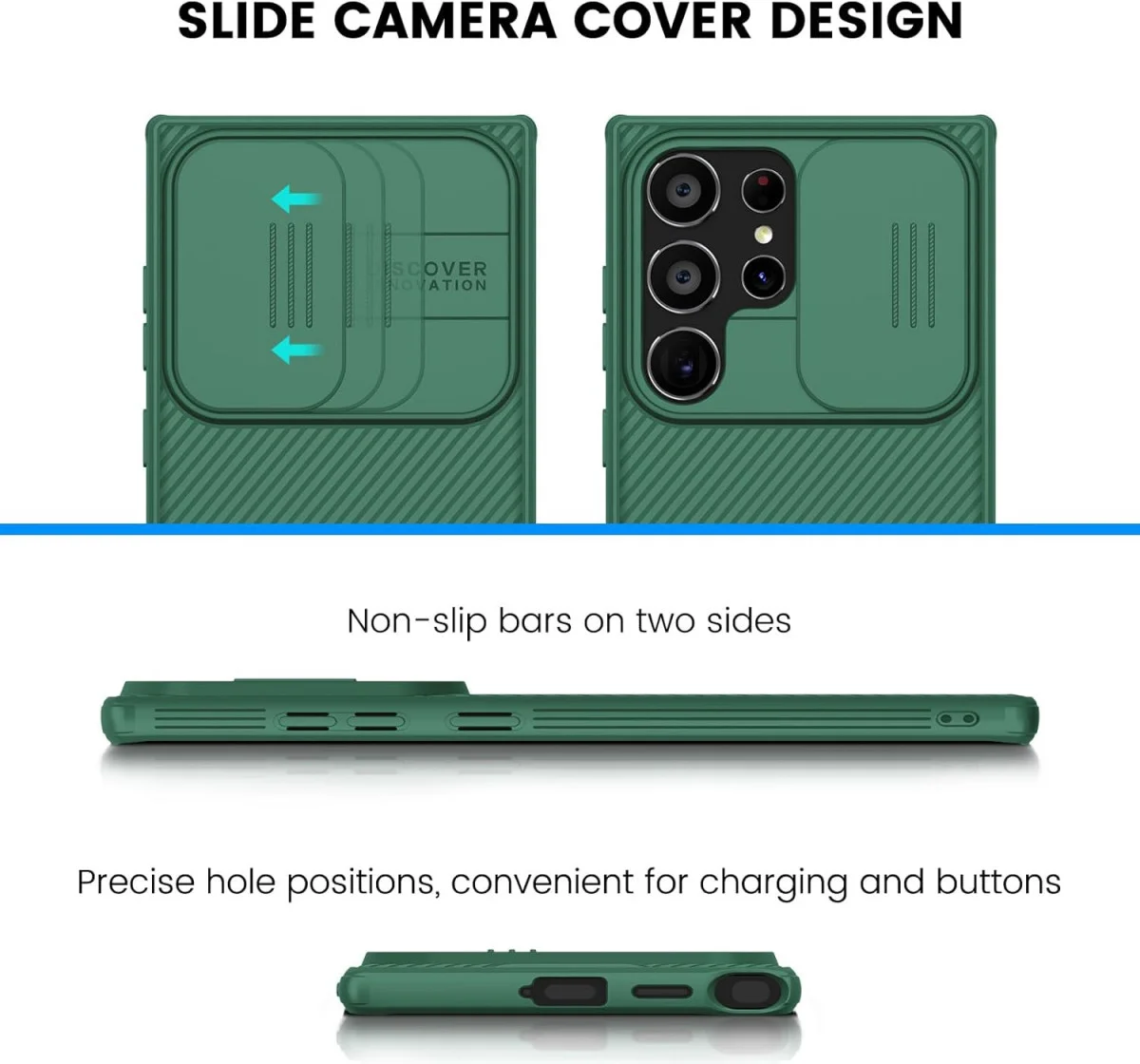 Nillkin CamShield Samsung Galaxy S24 Ultra Hoesje Camera Slider Groen afbeelding 4