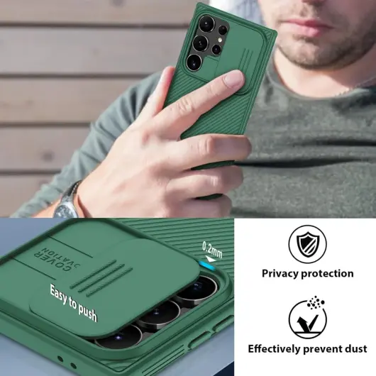 Nillkin CamShield Samsung Galaxy S24 Ultra Hoesje Camera Slider Groen afbeelding 5