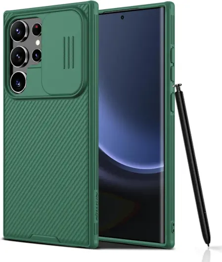 Nillkin CamShield Samsung Galaxy S24 Ultra Hoesje Camera Slider Groen afbeelding 1