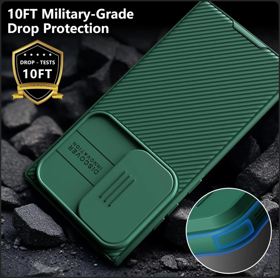 Nillkin CamShield MagSafe Samsung S24 Ultra Hoesje Camera Slider Groen afbeelding 5