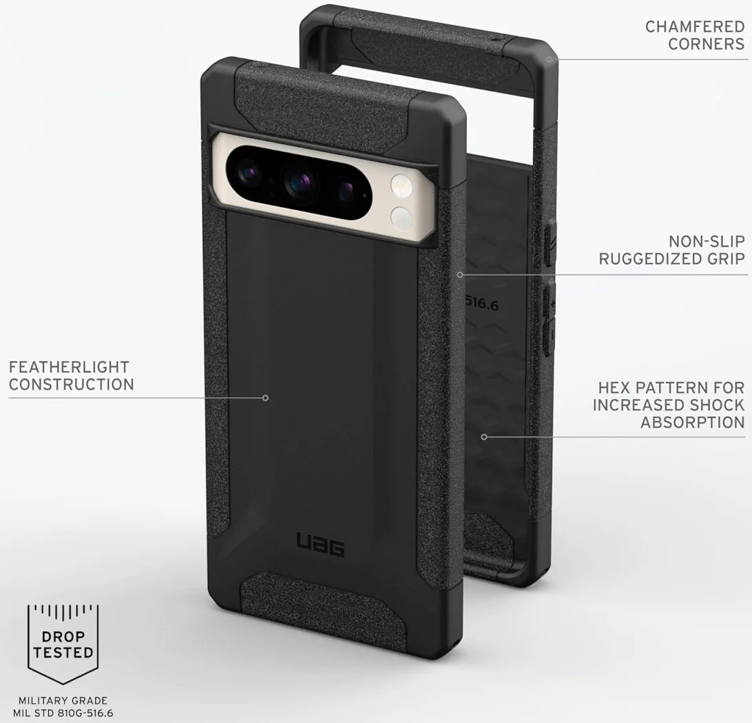 Urban Armor Gear Scout Google Pixel 8 Pro Hoesje Back Cover Zwart afbeelding 4