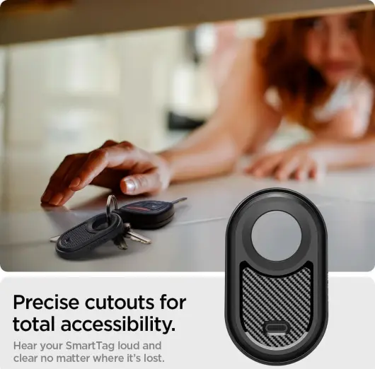Spigen Rugged Armor Samsung Galaxy SmartTag 2 Hoesje Back Cover Zwart afbeelding 5