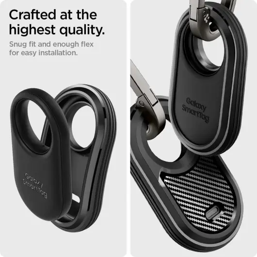 Spigen Rugged Armor Samsung Galaxy SmartTag 2 Hoesje Back Cover Zwart afbeelding 3