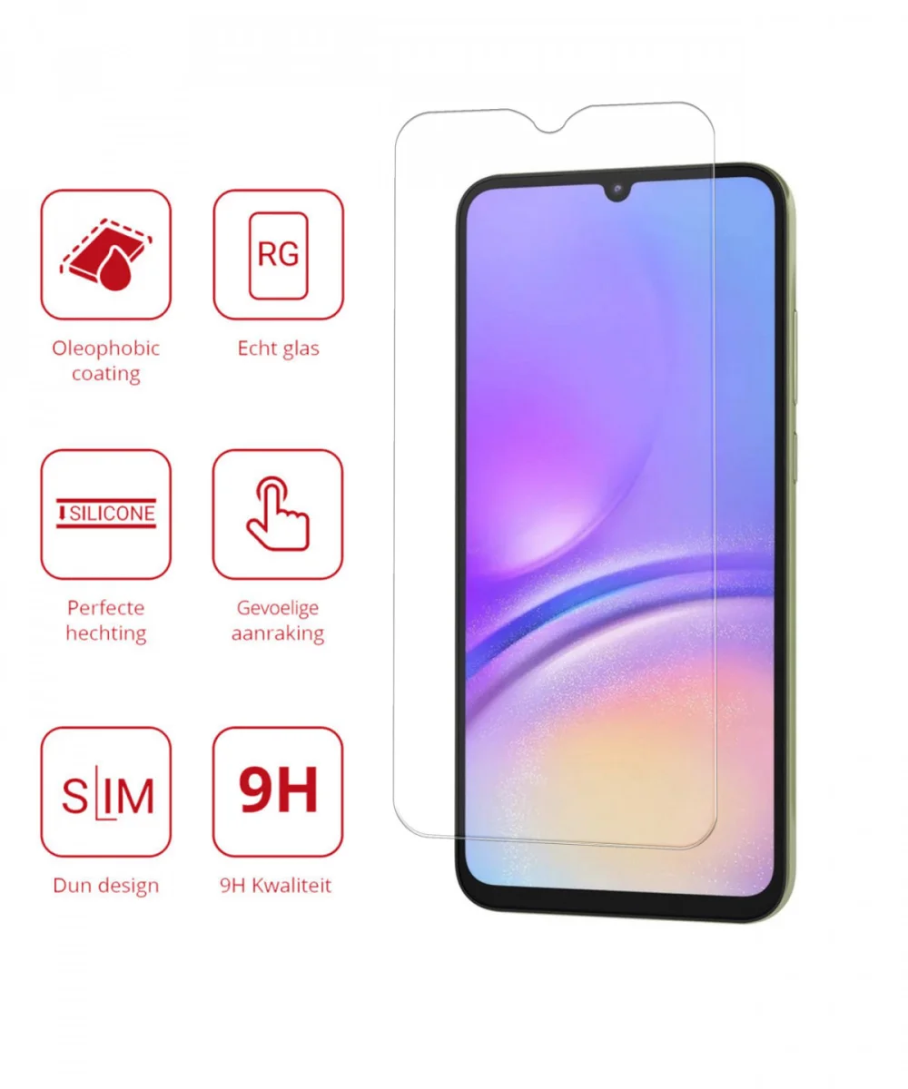 Rosso Samsung Galaxy A05 9H Tempered Glass Screen Protector afbeelding 2