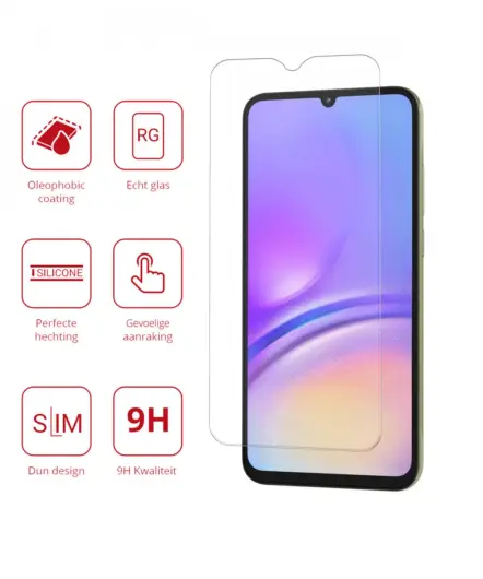 Rosso Samsung Galaxy A05 9H Tempered Glass Screen Protector afbeelding 2