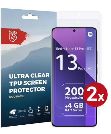 Rosso Xiaomi Redmi Note 13 Pro+ Screen Protector Ultra Clear Duo Pack Screen Protectors