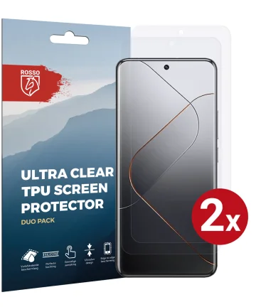 Rosso Xiaomi 14 Pro Screen Protector Ultra Clear Duo Pack Screen Protectors