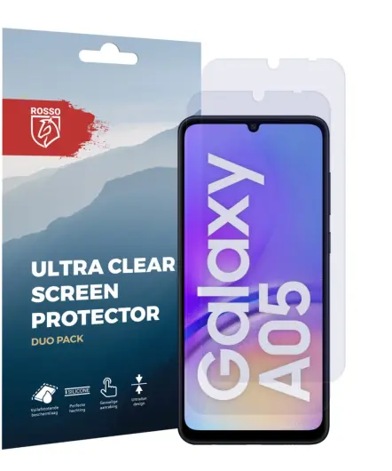 Rosso Samsung Galaxy A05 Screen Protector Ultra Clear Duo Pack afbeelding 7
