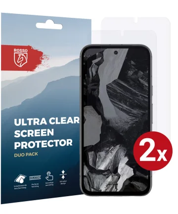 Rosso Google Pixel 8A Screen Protector Ultra Clear Duo Pack Screen Protectors