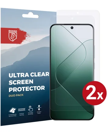 Rosso Xiaomi 14 Screen Protector Ultra Clear Duo Pack Screen Protectors