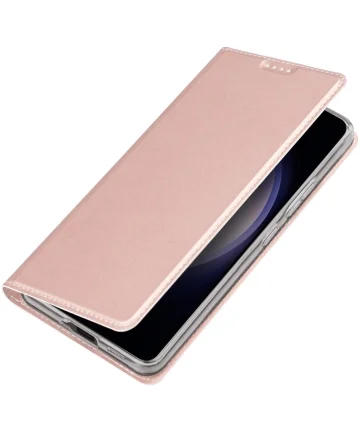 Dux Ducis Skin Pro Samsung Galaxy S24 Plus Hoesje Portemonnee Roze Hoesjes