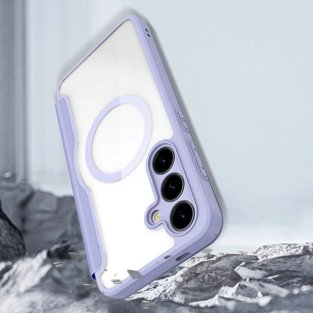 Dux Ducis Skin X Pro Samsung S24 Plus Hoesje MagSafe Book Case Paars afbeelding 11