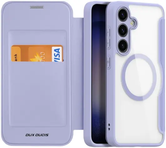 Dux Ducis Skin X Pro Samsung S24 Plus Hoesje MagSafe Book Case Paars afbeelding 1