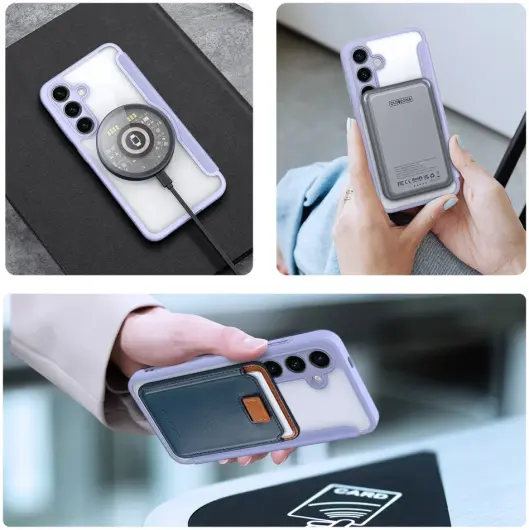 Dux Ducis Skin X Pro Samsung S24 Plus Hoesje MagSafe Book Case Paars afbeelding 7