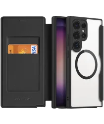 Dux Ducis Skin X Pro Samsung S24 Ultra Hoesje MagSafe Book Case Zwart