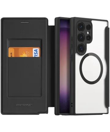 Dux Ducis Skin X Pro Samsung S24 Ultra Hoesje MagSafe Book Case Zwart Hoesjes