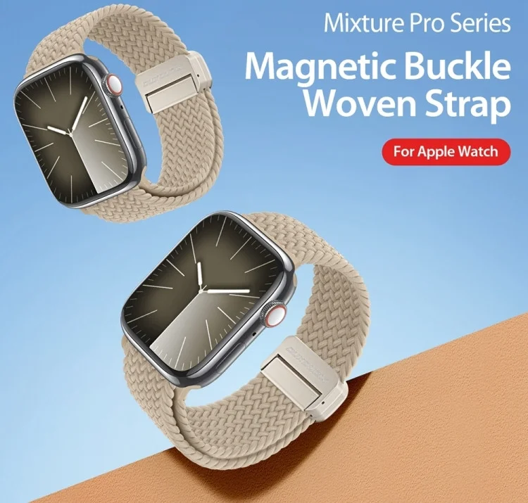Dux Ducis - Mixture Pro - Apple Watch Bandje - 42MM/44MM/45MM/49MM - Beige afbeelding 2