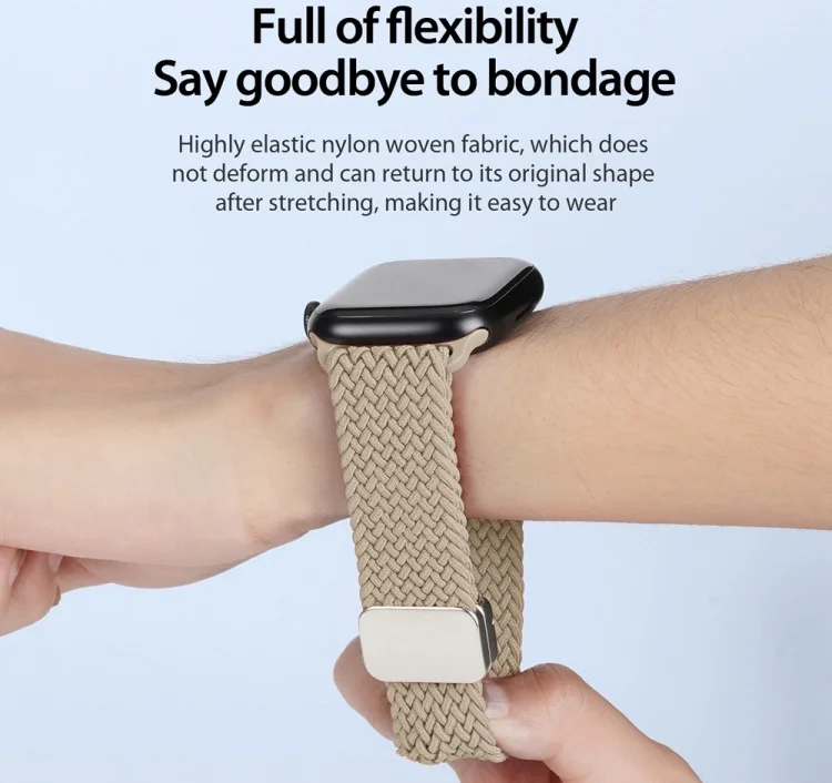 Dux Ducis - Mixture Pro - Apple Watch Bandje - 42MM/44MM/45MM/49MM - Beige afbeelding 5