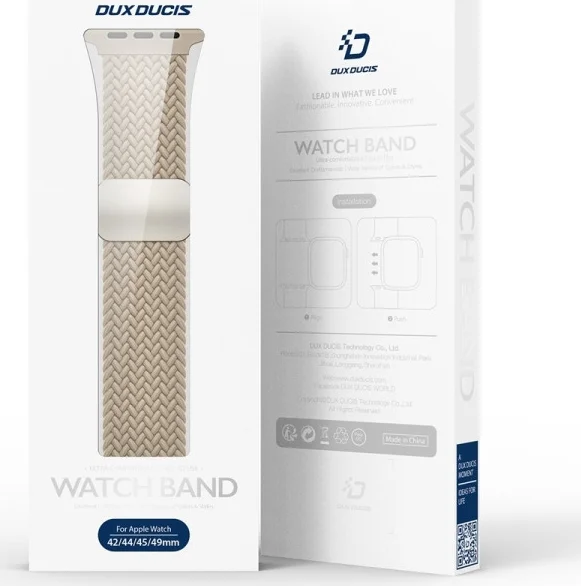 Dux Ducis - Mixture Pro - Apple Watch Bandje - 42MM/44MM/45MM/49MM - Beige afbeelding 9