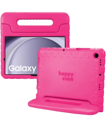 HappyCase Samsung Galaxy Tab A9 Kinder Tablethoes met Handvat Roze Hoesjes