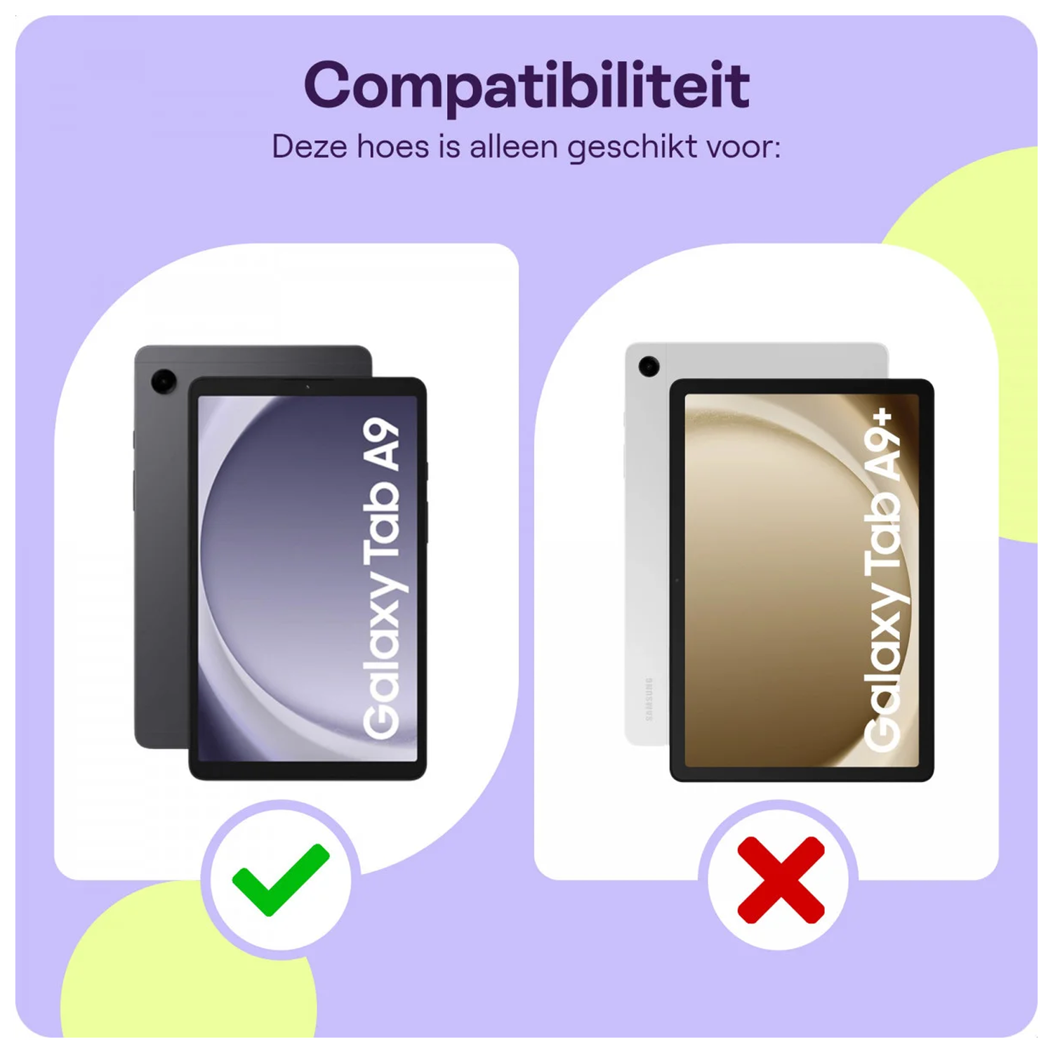 HappyCase Samsung Galaxy Tab A9 Kinder Tablethoes met Handvat Zwart afbeelding 4