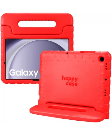 HappyCase Samsung Galaxy Tab A9 Kinder Tablethoes met Handvat Rood Hoesjes