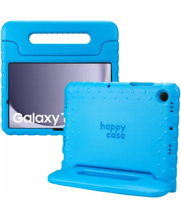 HappyCase Samsung Galaxy Tab A9 Plus Kinder Tablethoes Handvat Blauw Hoesjes