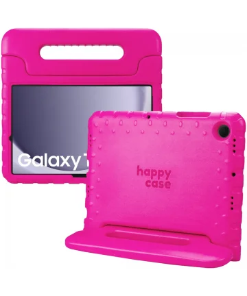 HappyCase Samsung Galaxy Tab A9 Plus Kinder Tablethoes Handvat Roze Hoesjes