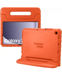 HappyCase Samsung Galaxy Tab A9 Plus Kinder Tablethoes Handvat Oranje