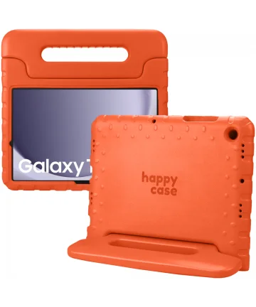 HappyCase Samsung Galaxy Tab A9 Plus Kinder Tablethoes Handvat Oranje Hoesjes