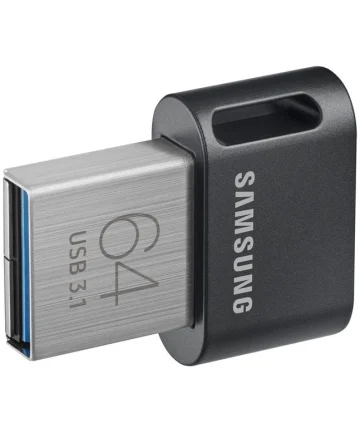 Originele Samsung FIT-Plus USB-A Stick voor Opslaggeheugen 64GB Grijs Geheugenkaarten