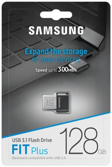 Originele Samsung FIT-Plus USB-A Stick voor Opslaggeheugen 128GB Grijs afbeelding 7