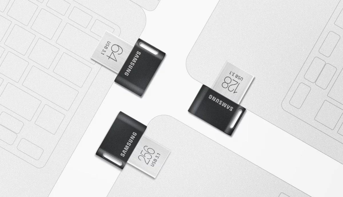 Originele Samsung FIT-Plus USB-A Stick voor Opslaggeheugen 128GB Grijs afbeelding 3