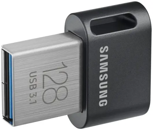 Originele Samsung FIT-Plus USB-A Stick voor Opslaggeheugen 128GB Grijs afbeelding 1