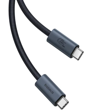 Baseus Flash Series 240W USB-C naar USB-C Laad/Videokabel 8K 1M Zwart Kabels