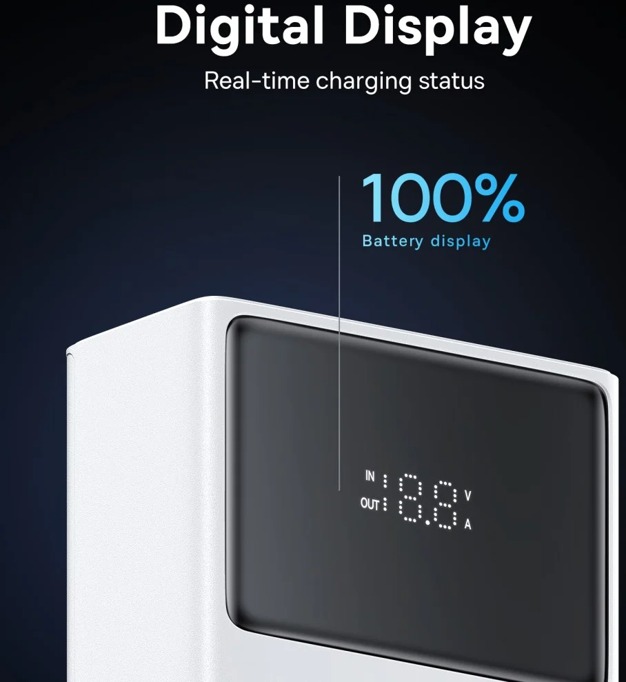 Baseus Star-Lord 30.000mAh Powerbank Fast Charge Met Display Wit 65W afbeelding 6