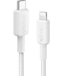 Anker 322 Gevlochten USB-C naar Apple Lightning Kabel 0.9M Wit