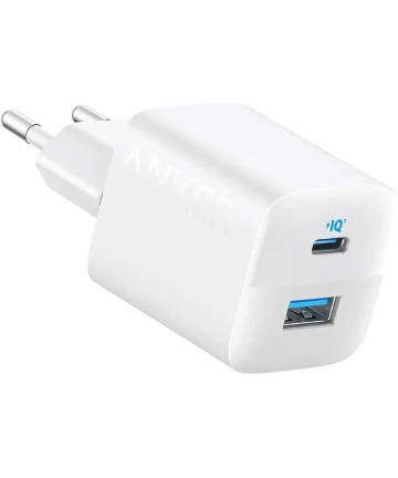 Anker 323 (33W) Fast Charger 2-Poorts USB-A en USB-C Adapter Wit Opladers