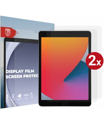 Rosso Apple iPad 10.2 2019/2020/2021 Screen Protector Folie Duo Pack Screen Protectors
