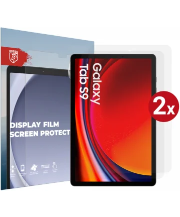 Rosso Samsung Tab S9 Screen Protector Ultra Clear Folie Duo Pack Screen Protectors