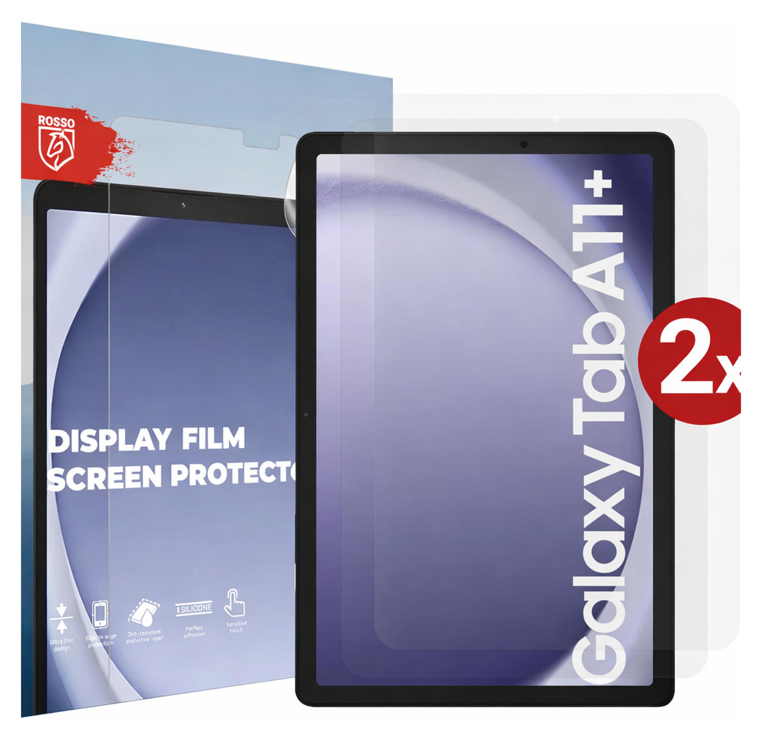 Rosso Samsung Tab A11 Plus / Tab A9 Plus Screen Protector Ultra Clear Folie 2P afbeelding 1