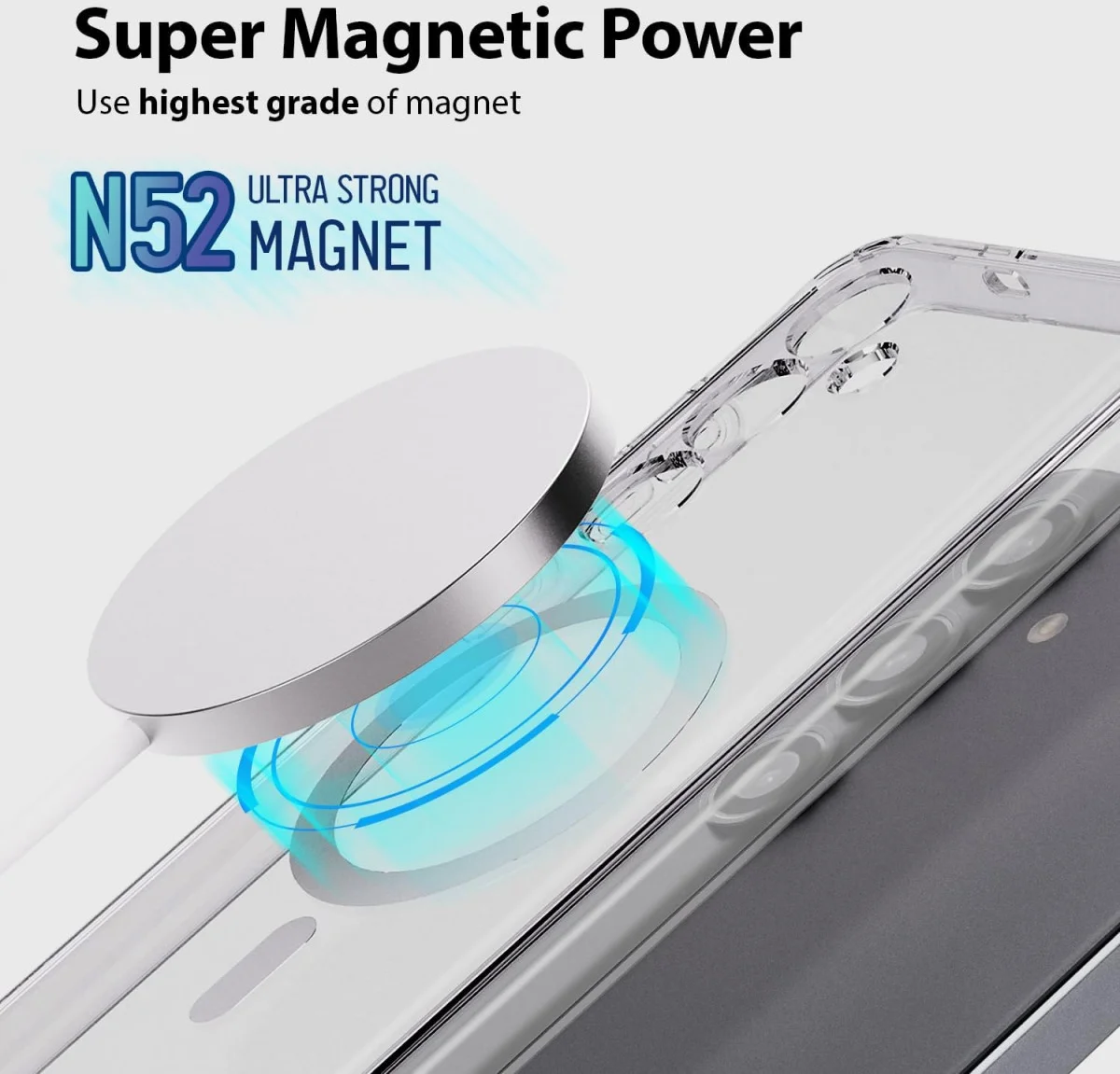 Whitestone Dome Case Samsung Galaxy S24 Hoesje MagSafe Transparant afbeelding 2