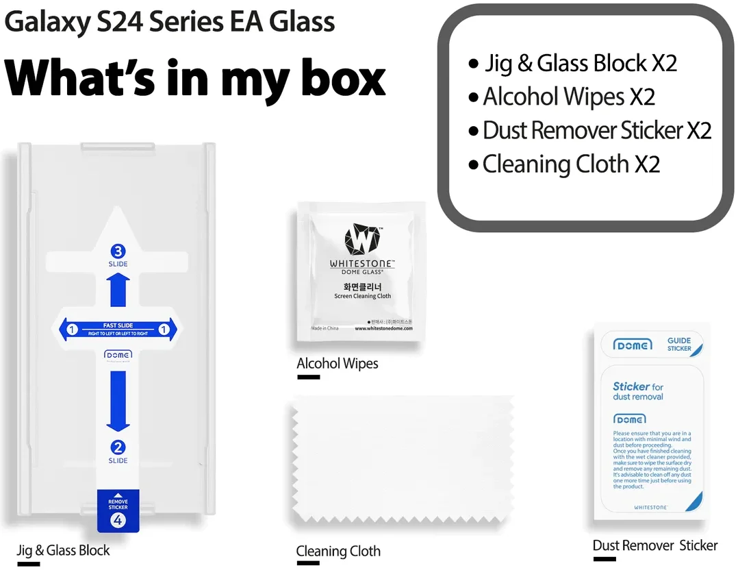 Whitestone EA Glass Samsung Galaxy S24 Ultra Screen Protector 2-Pack afbeelding 6
