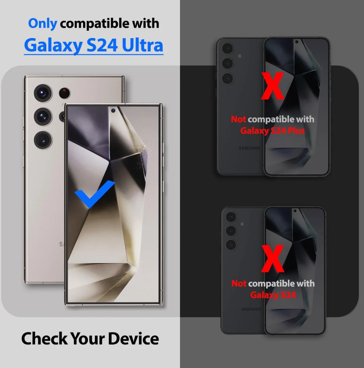Whitestone EA Glass Samsung Galaxy S24 Ultra Screen Protector 2-Pack afbeelding 7