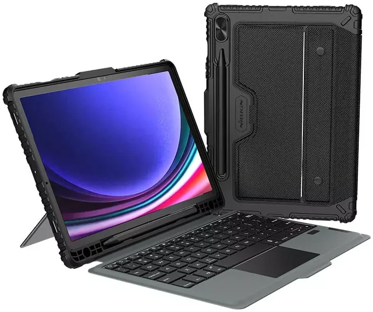 Nillkin Bumper Samsung Tab S9 Plus Toetsenbord Hoes met Slider Zwart afbeelding 1