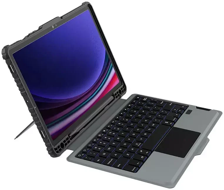 Nillkin Bumper Samsung Tab S9 Plus Toetsenbord Hoes met Slider Zwart afbeelding 15