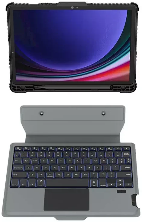 Nillkin Bumper Samsung Tab S9 Plus Toetsenbord Hoes met Slider Zwart afbeelding 2