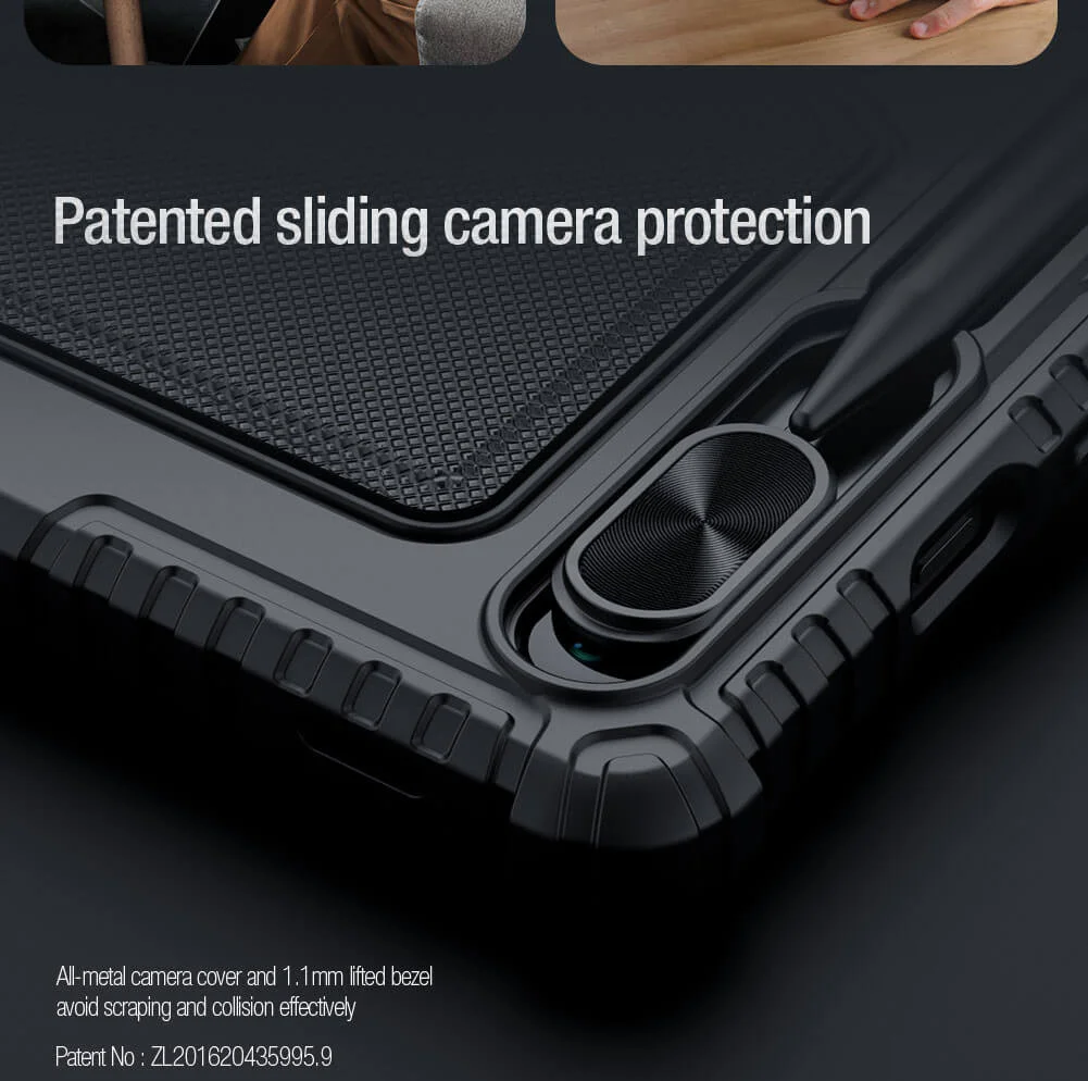 Nillkin Bumper Samsung Tab S9 Plus Toetsenbord Hoes met Slider Zwart afbeelding 3