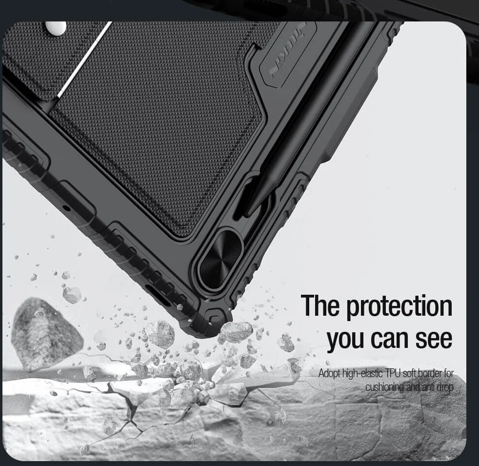 Nillkin Bumper Samsung Tab S9 Plus Toetsenbord Hoes met Slider Zwart afbeelding 4