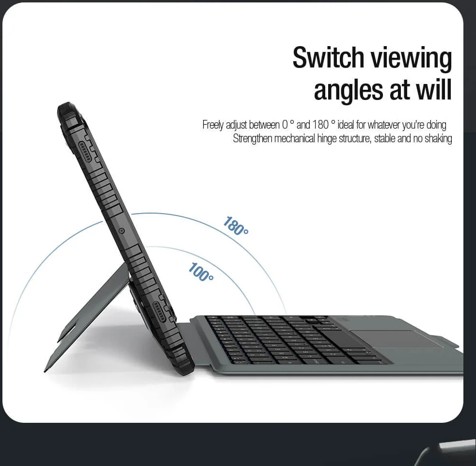Nillkin Bumper Samsung Tab S9 Plus Toetsenbord Hoes met Slider Zwart afbeelding 9